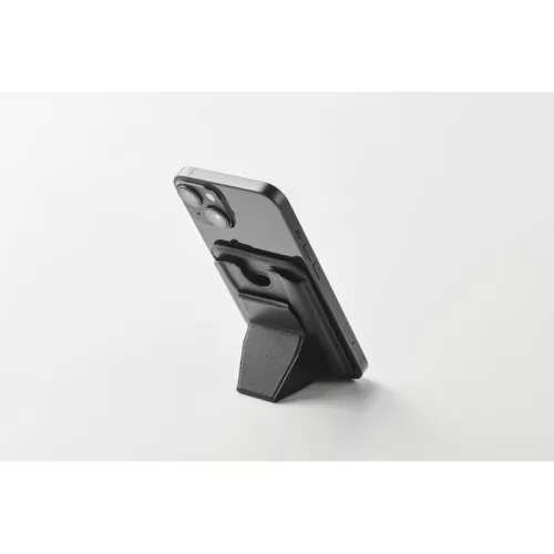 Mágneses műbőr kártyatartó telefonállvánnyal