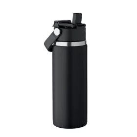   Duplafalú újrahasznosított rozsdamentes acél termosz szívószállal és ivónyilással 500 ml
