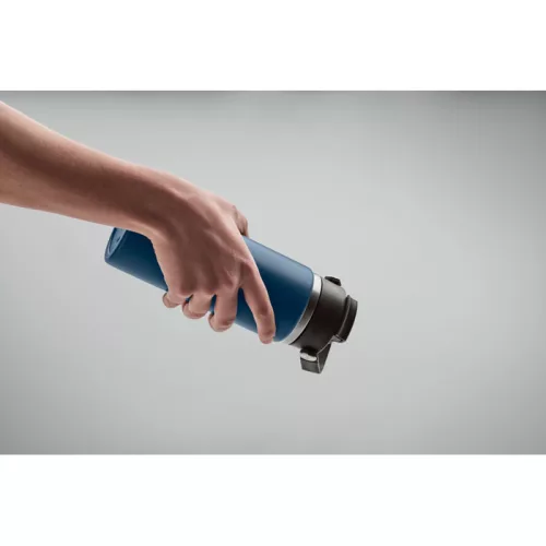 Duplafalú újrahasznosított rozsdamentes acél termosz szívószállal és ivónyilással 500 ml