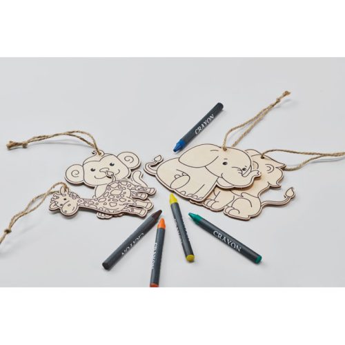 Fa színezhető függődísz szett