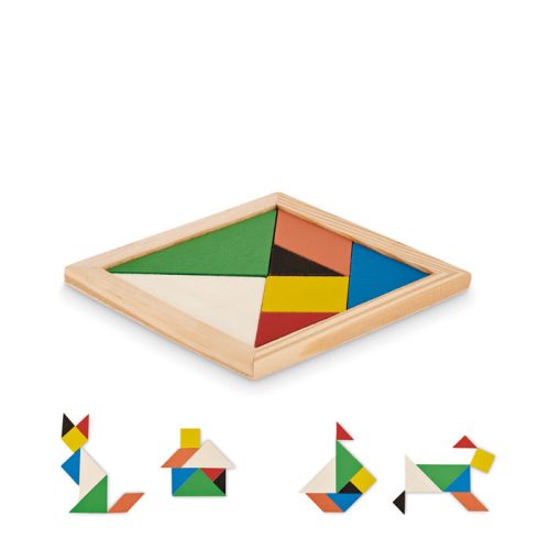 Tangram kirakó játék fából