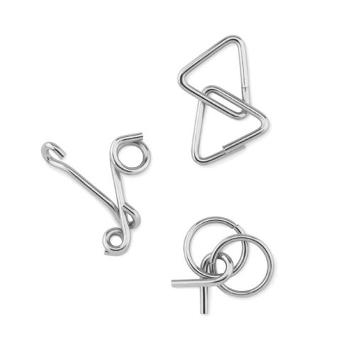 3 fém ördöglakat fejtörő játék