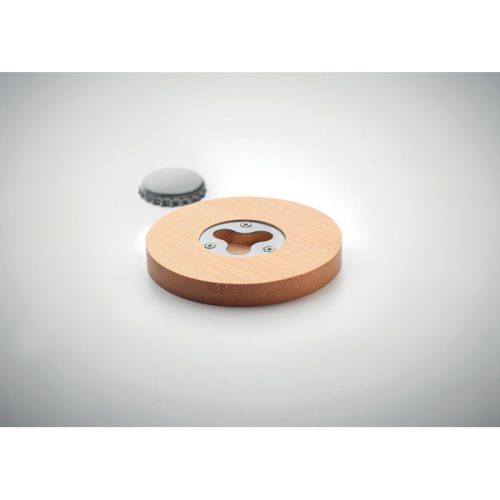 Bambusz poháralátét üvegnyitóval