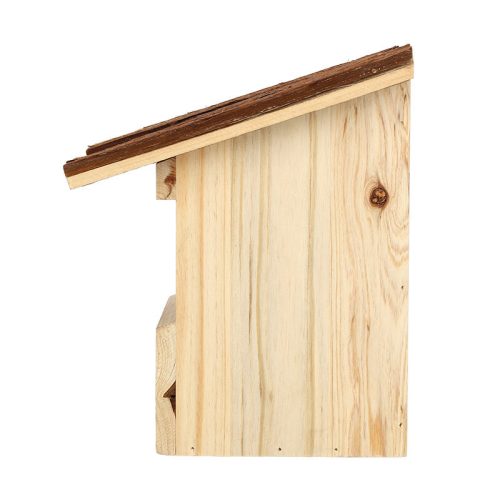 Madárház fakéreg tetővel, vörösbegynek, 21 x 31 cm