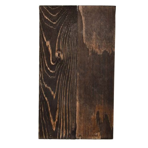 Háromszög alakú fa madárház, fekete tetővel, 27,5 cm