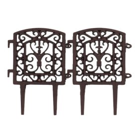 Leszúrható öntöttvas ágyásszegély, 21 x 28 cm