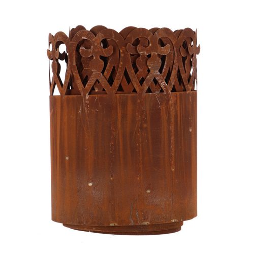 Rusztikus stílusú fém ágyásszegély, gyepszegély, 480 x 20 cm