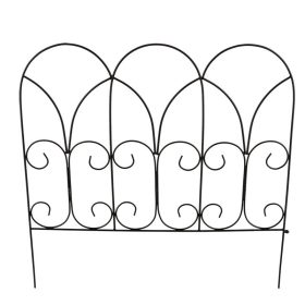   Leszúrható fém ágyásszegély, gyepszegély,  motívumos, 58 cm