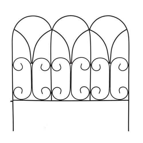 Leszúrható fém ágyásszegély, gyepszegély,  motívumos, 58 cm