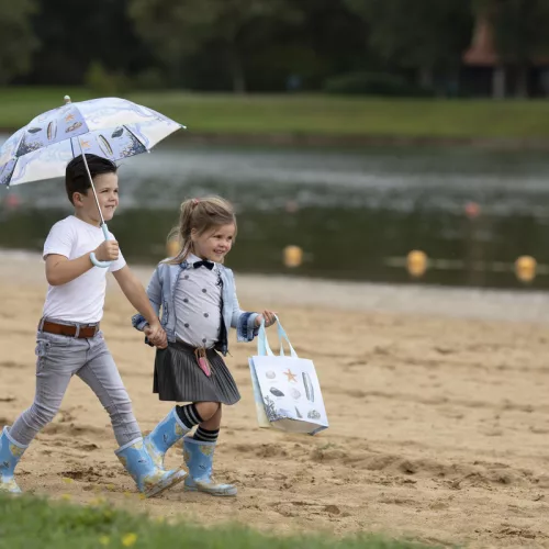 Tengerpart mintás gyerek esernyő, 71 cm átmérőjű