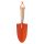 Fém kézi ásó, akasztóval, narancssárga