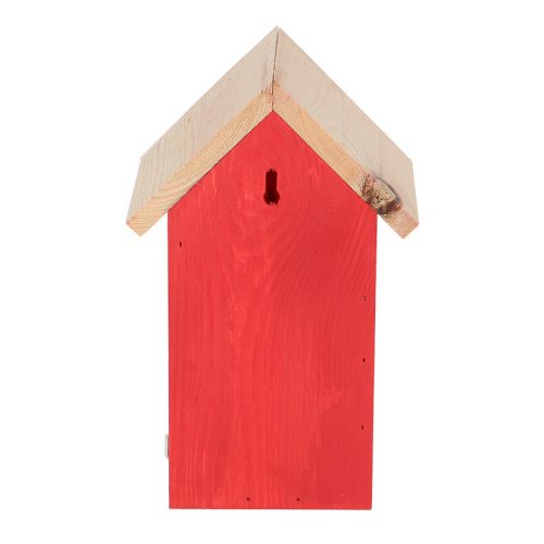 Fa madárház cinegéknek, 17 x 25,5 cm, piros