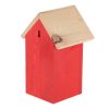 Fa madárház cinegéknek, 17 x 25,5 cm, piros