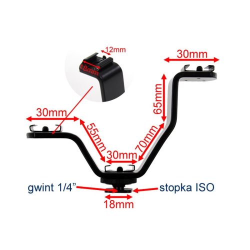 V-konzol dupla vakusaru állvány