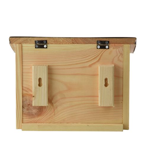 Dupla bejáratú mókus etető, cink tetővel, 25 cm